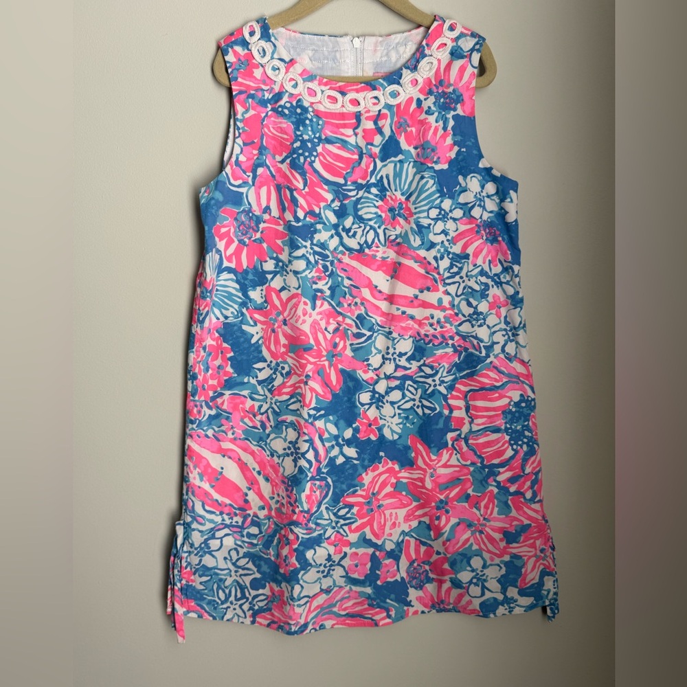Lilly Pulitzer Kids Dress in Pink and Blue Floral